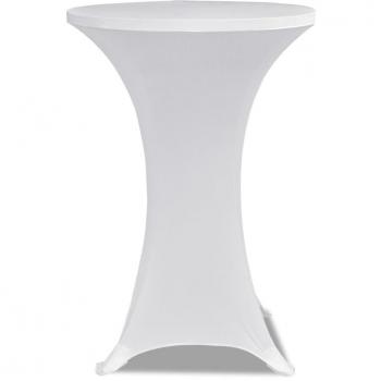 VidaXL White Stretch Table Cover Ø 60cm 2 pcs
