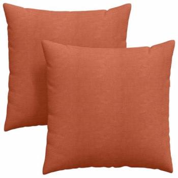 Coussins de Canapé VidaXL 2 Pièces Rouge Orange 80 x 80 cm