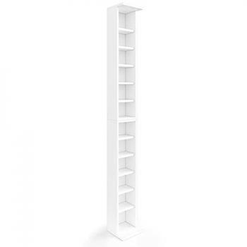 Scaffale per CD Vicco, Bianco, 21 x 183.6 cm