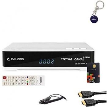 Récepteur Satellite HD Cahors Teox HD avec Carte TNTSAT V6, Câble HDMI et Câble 12 V