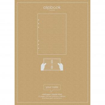 Filofax A5 Ruled Clip-in Refill