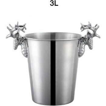 Seau à glace décoratif en acier inoxydable