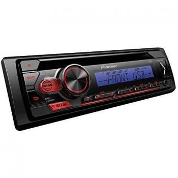 Pioneer DEH‑S110UBB 1DIN Autoradio – rotes Tastenlicht, blaues Bildschirm, Android‑Kompatibilität, 5‑Band EQ, CD/MP3
