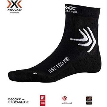 X-Bionic Bike Pro Mid Socks – Black, Medium (35-38)