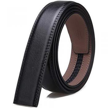 Nelbons Men's Leather Ratchet Belt Strap Only, Size: 130CM, Fits Waist up to 44''