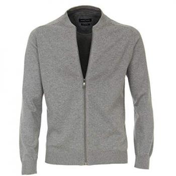 CASAMODA Herren-Strickjacke 3XL – Graublau, 100 % Baumwolle
