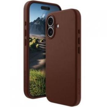 Roskilde Premium Dark Tan Leather Case for iPhone 16 Plus (MagSafe)