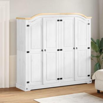 Corona Garde‑robe Blanc – Bois de Pin, 194×52×186 cm (vidaXL)