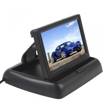 Moniteur de stationnement 4,3 pouces TFT-LCD pliable pour vue arrière