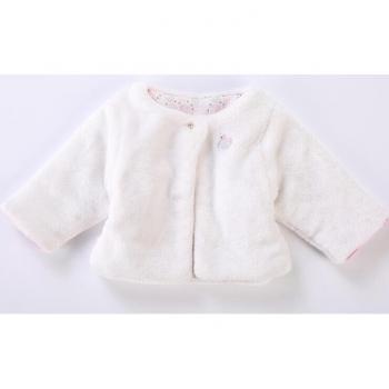 Two Layer White Baby Jacket