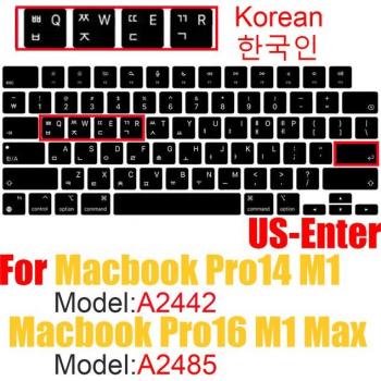 Koreanische Tastaturfolie für MacBook Pro 13, 15 und Air
