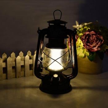 Retro LED Lantern with Hanging Hook for Outdoor and Indoor Use
