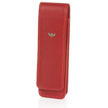 Colorado Leder‑Stiftbehältnis „Goldener Kopf“, 4,3 cm
