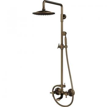 Antique Brass Bath Panel with Showerhead