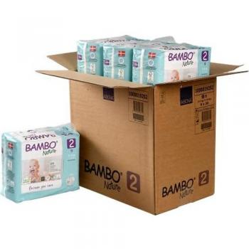 Mini Coche de Madera Bambo Nature T2 3‑6 kg – 6 Paq
