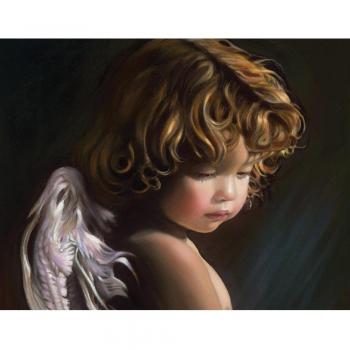 Handgefertigtes 5D Angel-Baby-Diamantmosaik – Quadratischer