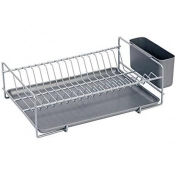 Escurreplatos Plano de Resina Sauvic Gris 38.5x25x12 cm