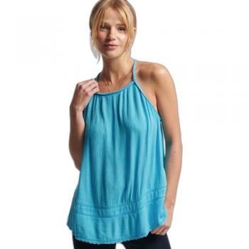 Maglietta Vintage Superdry Senza Maniche Beach Blu XS
