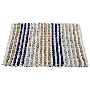 Chunky Bobble Strip Bath Mat – Navy Edition