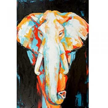 Impression HD Éléphant Coloré sur Toile, 65x97 cm – Fabrication Française