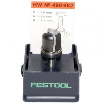 Festool Wasserrinnenfräser HW Schaft 8 mm R6,4 (mit Anlaufkugellager)