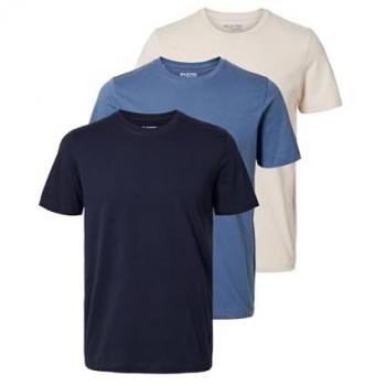 Selected Homme T-Shirt Trio aus Baumwolle