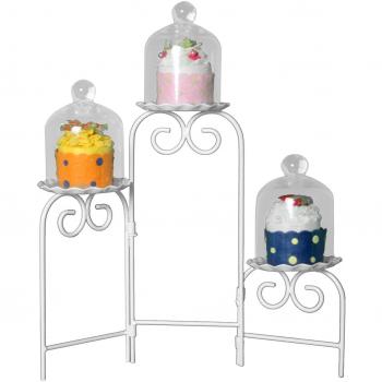 Pame 02700 Premium Metal & Glass Cake Display – 38.5 x 34.5 x 9.5 cm