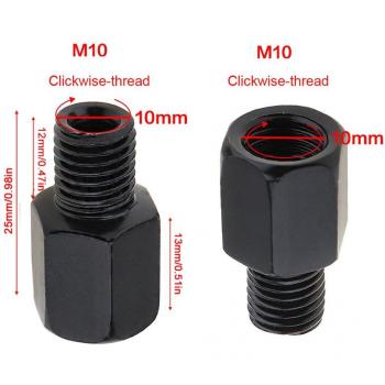 Motorcycle Rear Mirror Bolt Screw Adapter, M10 M8