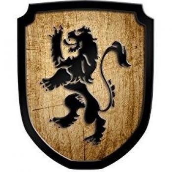 Klassisches Löwen-Wappen Spielzeug aus Holz