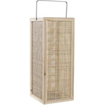 Lanterne rattan DKD – dimensions 20 cm x 20 cm x 60 cm – design artisanal