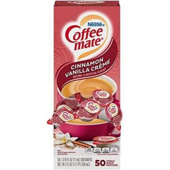 Kaffeecreamer Zimt-Vanille (Liquid) – 0,375 oz Mini-Tassen – 50 Packung