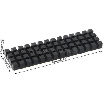 Black Graphene M.2 SSD Cooler with Thermal Pad 67x18mm