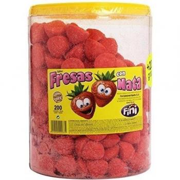 Fini Fresas con Nata Bote 200 Unidades