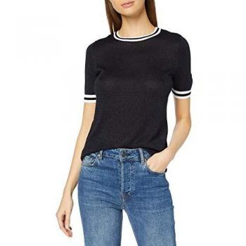 Only NOS Onlkamilla 2/4 Pullover KNT Noos Pull Femme, Bleu (Night Sky Glitter/Black/Bright White), Taille 40