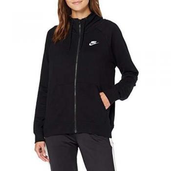 Nike W NSW ESSNTL Hoodie FZ FLC Sweat-Shirt Femme, Noir