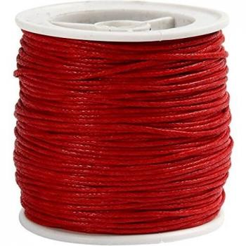 Baumwollband, rot, 1 mm x 40 m