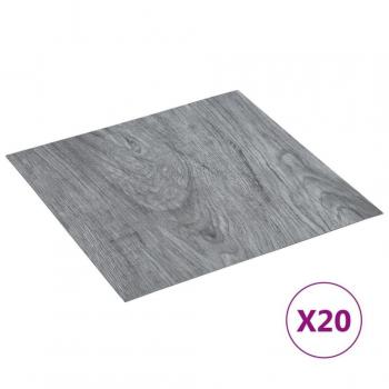 Self-adhesive Flooring Planks PVC 20 pcs Light Grey 1.86 m² vidaXL