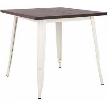 Table LIX Mate en Bois 80x80 Beige Crème