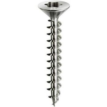 Panelvit Torx Mustad TX20 Tornillo Madera 6.0x50 Roja Cromo, Caja 200 unidades
