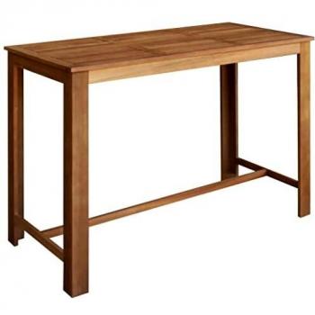 VidaXL Bar Table in Solid Acacia Wood 150x70x105 cm
