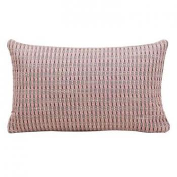 Housse de coussin en laine rose 28x47 cm