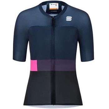 T-shirt Sportful Snap Donna Nero Blu Lilla XL