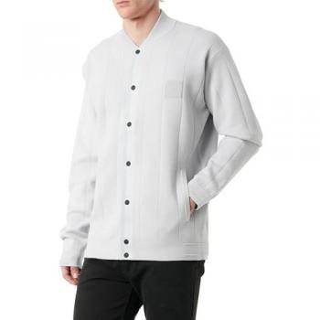 Herren Strickjacke 'Drop Needle' in Hellgrau von BOSS Green