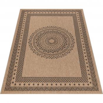 Tapis Plat Aspect Naturel Kenya Noir 280x370