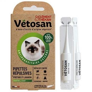 Clément Thékan Vétosan Pipettes Antiparasitaires pour Chaton et Chat