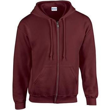 Gildan Medium Maroon Full‑Zip Sweater