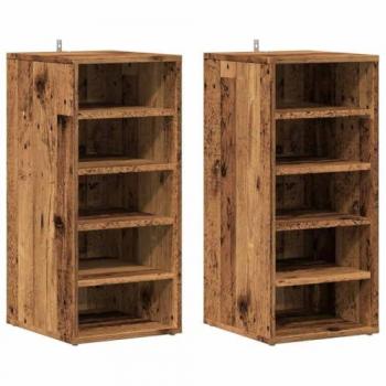 Regalo di stile: Scarpiera 2 pezzi 32x35x70 cm in legno