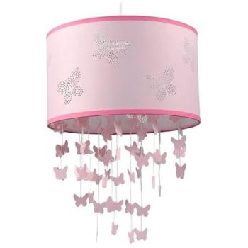 Children’s Butterfly Shade Pendant – 158 × 30 cm, E27, Pink