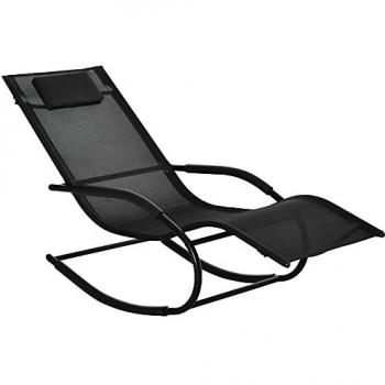 Chaise longue à bascule OUTSUNNY
