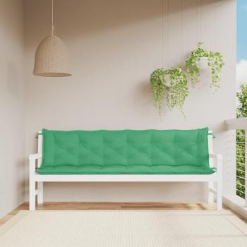 2pcs Green Garden Bench Cushions 200x50x7cm Oxford Fabric